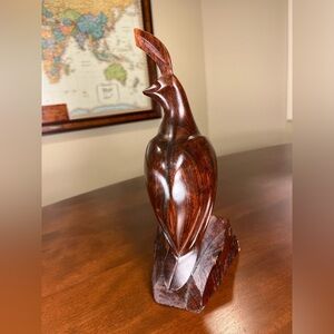 Elegant IronWood Quail Sculpture